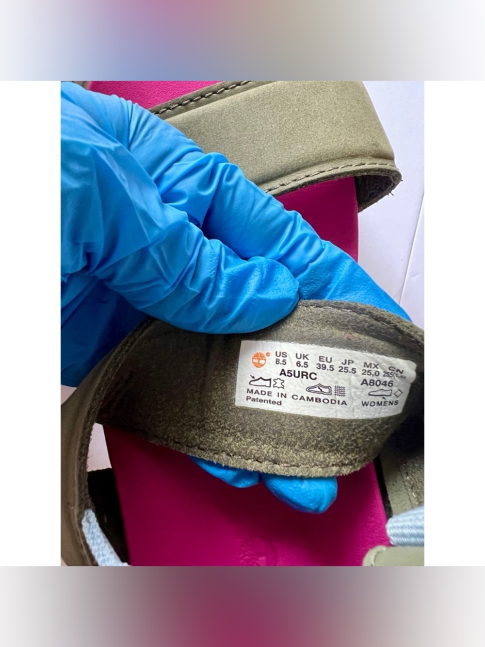 Timberland Adley Way dark green & pink backstrap sandals US Women’s 8.5 - Picture 10 of 12